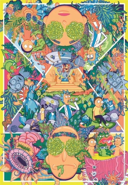 rick and morty 2 - puzzle 1000 pezzi