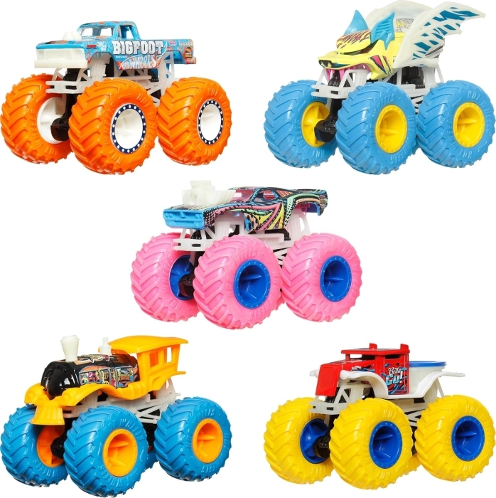 hot wheels - monster truck glow in the dark - assortimento