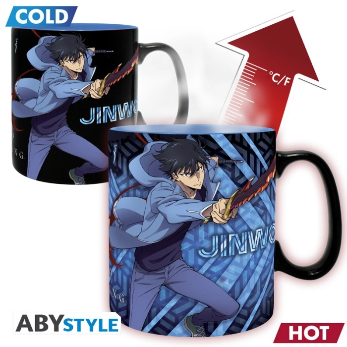 solo leveling - mug heat change - 460 ml - jinwoo & igris - with box