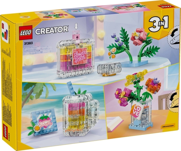 31383 - boccetta di profumo con decorazione floreale