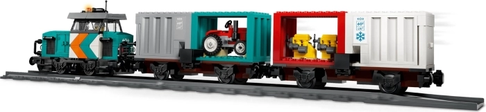 60509 - treno merci portuale con gru e camion