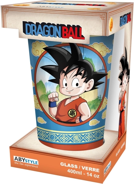 dragon ball - goku & the flying nimbus - large glass 400ml