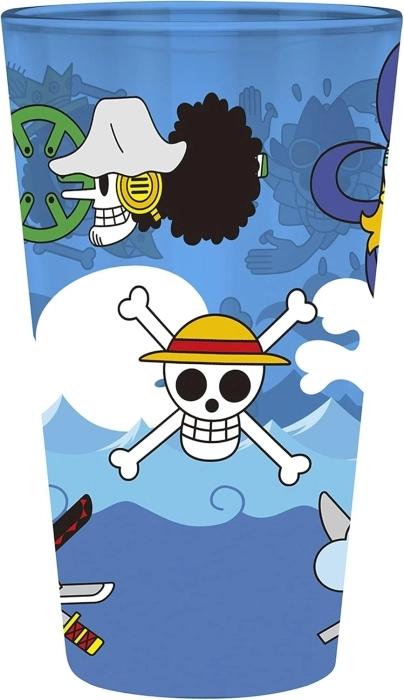 one piece - skulls - large glass 400ml