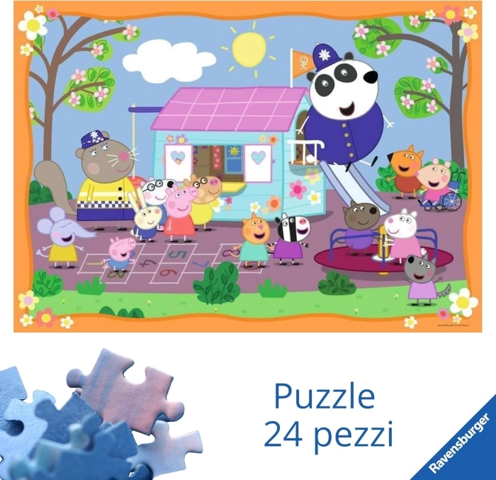 giocando con peppa pig - puzzle 24 pezzi pavimento