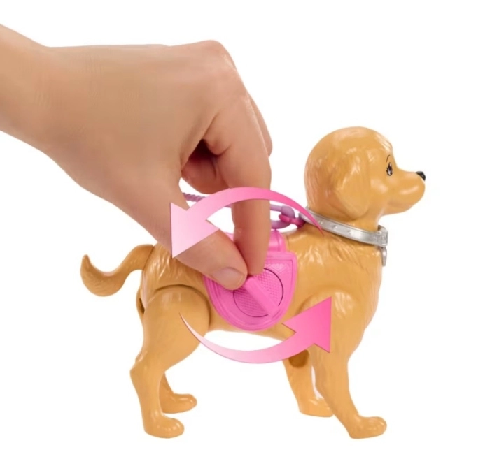 barbie - set cagnolina cammina e fa i bisogni
