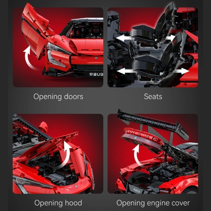 cada - yangwang u9 supercar 1:8 - 3671 pcs