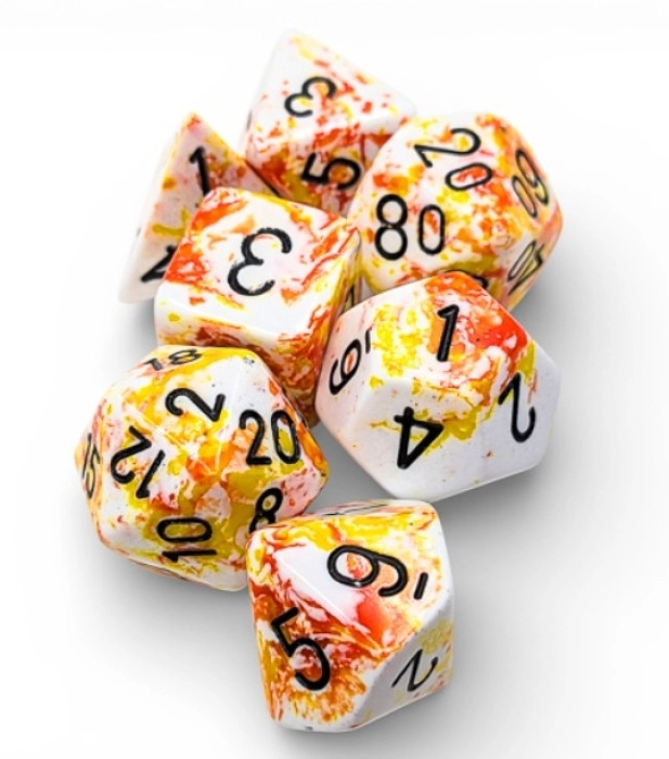 brush breezy/blue - set di 7 dadi poliedrici