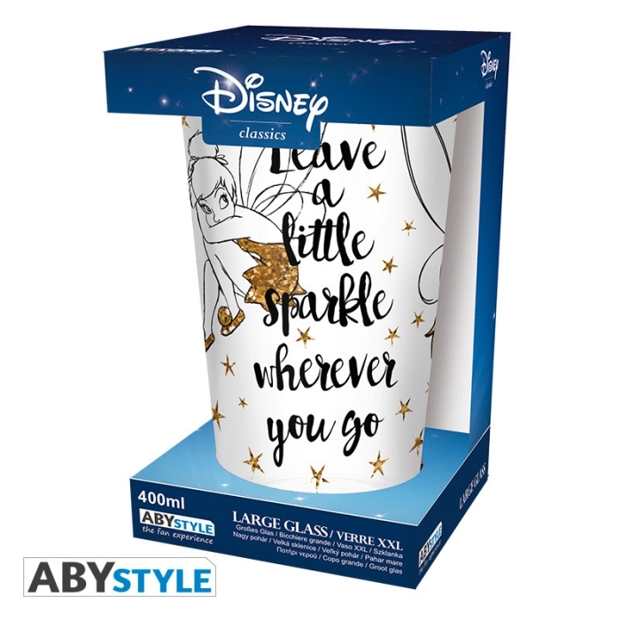 peter pan - trilli glitter - bicchiere 400ml