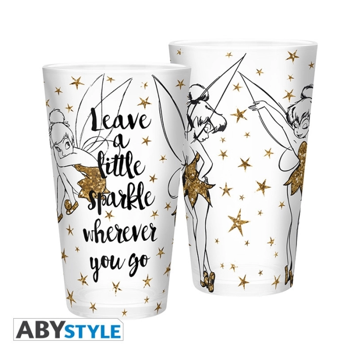 peter pan - trilli glitter - bicchiere 400ml