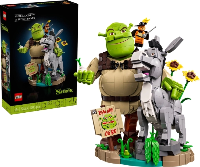 72423 - shrek, ciuchino e gatto con gli stivali