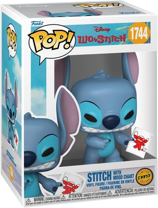lilo & stitch - stitch with mood chart 9cm - funko pop! 1744 chase