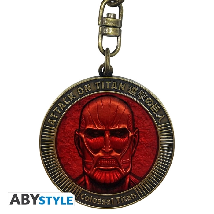 attack on titan - colossal titan medallion - portachiavi