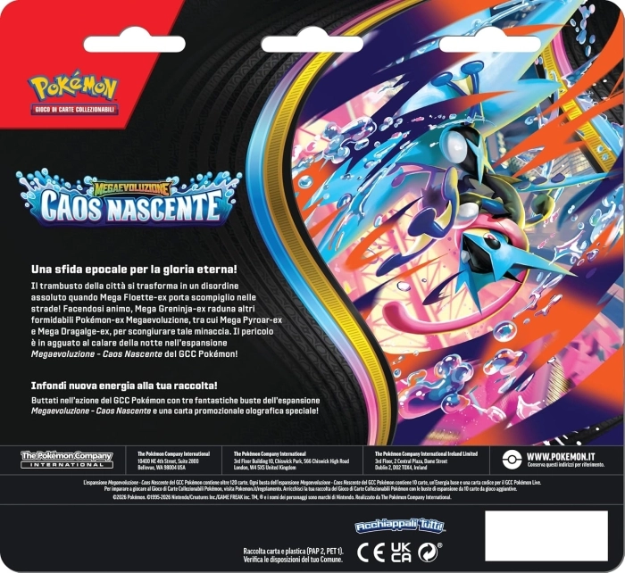 megaevoluzione caos nascente - blister 3 bustine (ita)