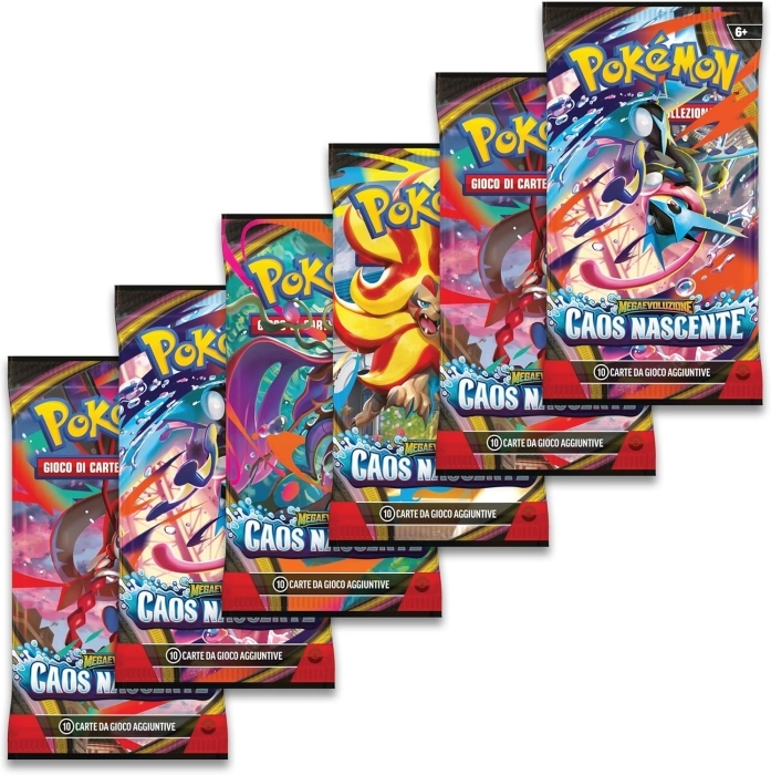 megaevoluzione caos nascente - bundle 6 bustine (ita)