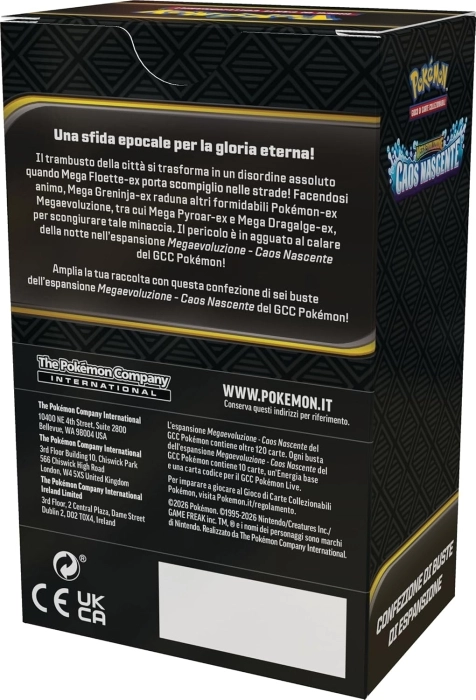 megaevoluzione caos nascente - bundle 6 bustine (ita)
