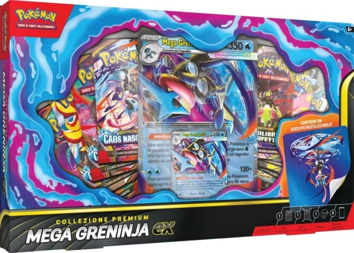 megaevoluzione caos nascente - collezione premium mega greninja-ex (ita)
