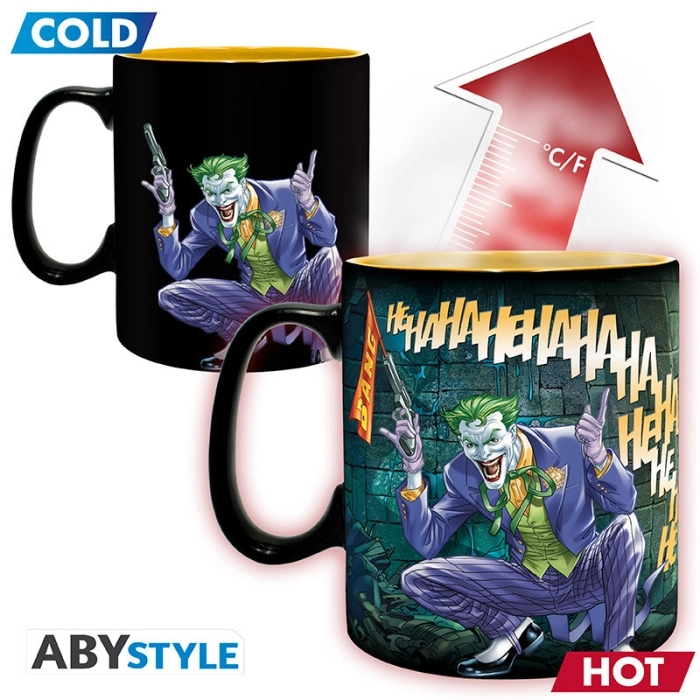 dc comics - mug heatchange - 460ml - "batman & joker"