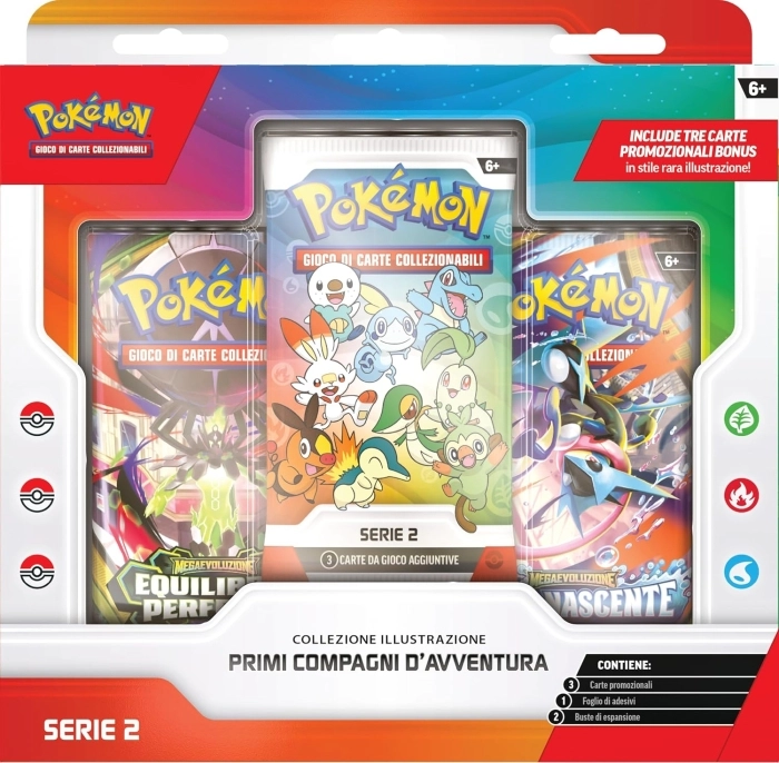 pokemon - collezione illustrazione - primi compagni d'avventura serie 2