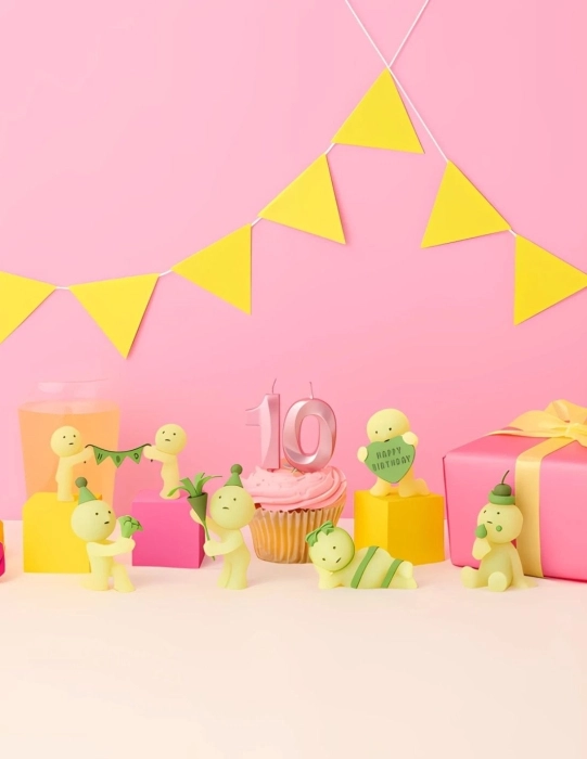 smiski birthday series glow - blind box 1pz