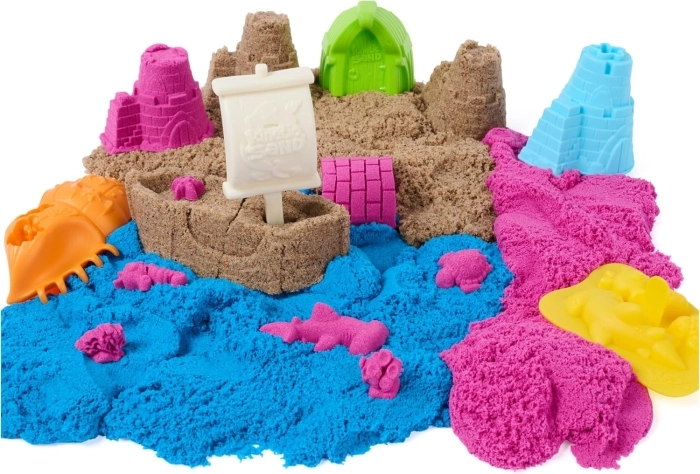 kinetic sand - set 3 castelli in 1