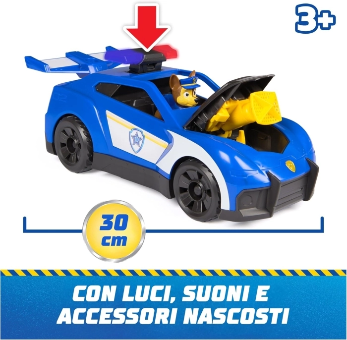 paw patrol - veicolo polizia chase deluxe