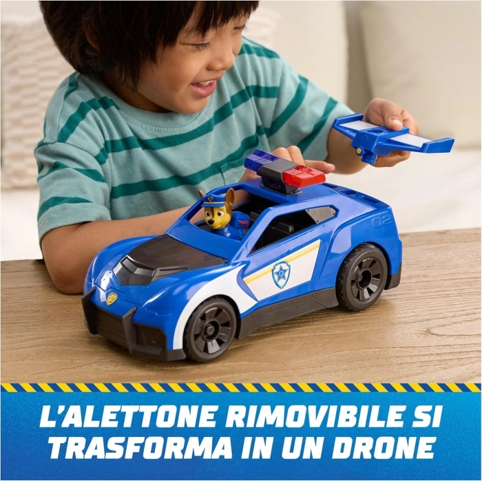 paw patrol - veicolo polizia chase deluxe