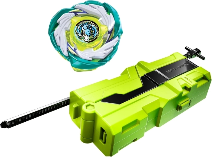 beyblade x - clip n rip launcher con bey d'attacco