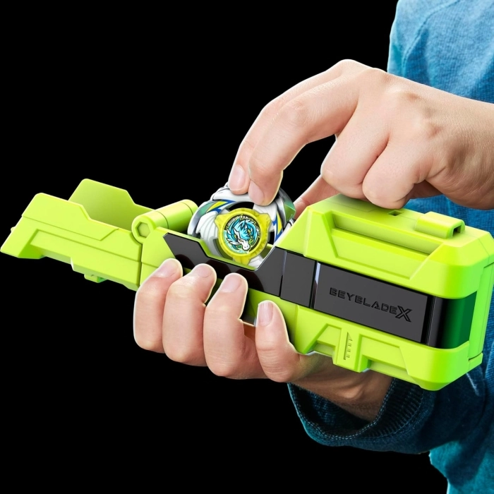 beyblade x - clip n rip launcher con bey d'attacco