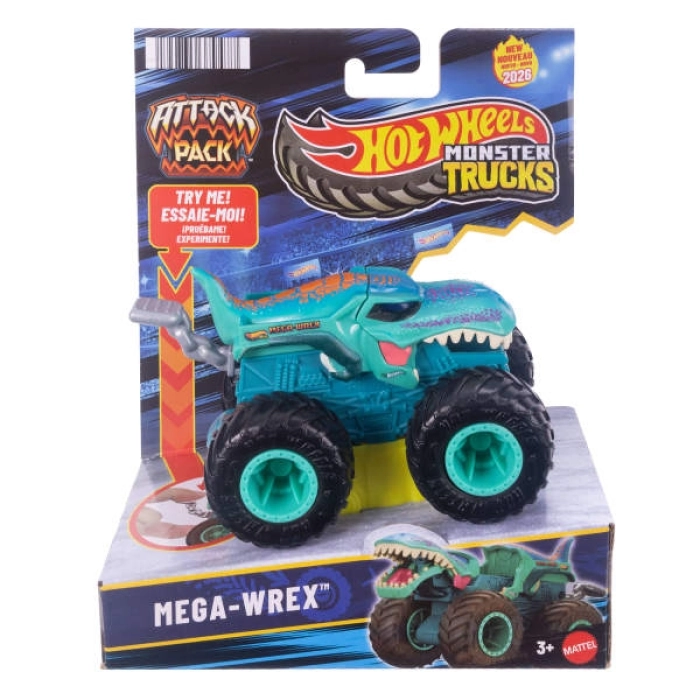 hot wheels - monster truck mutant chaos - attack pack - modello assortito