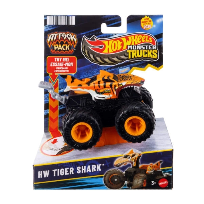 hot wheels - monster truck mutant chaos - attack pack - modello assortito