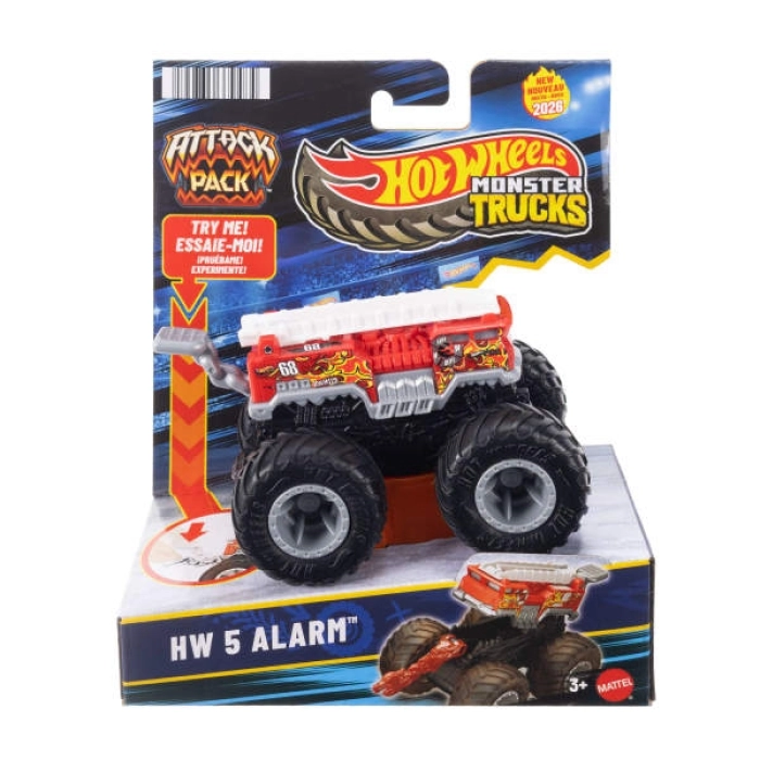 hot wheels - monster truck mutant chaos - attack pack - modello assortito