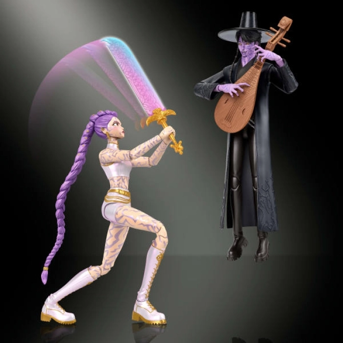 kpop demon hunters - scena finale rumi e jinu - 2 fashion doll 15cm