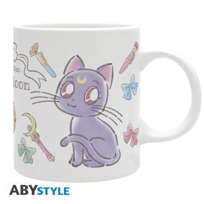 sailor moon -  luna & artemis chibi - tazza 320 ml
