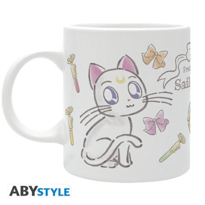 sailor moon -  luna & artemis chibi - tazza 320 ml