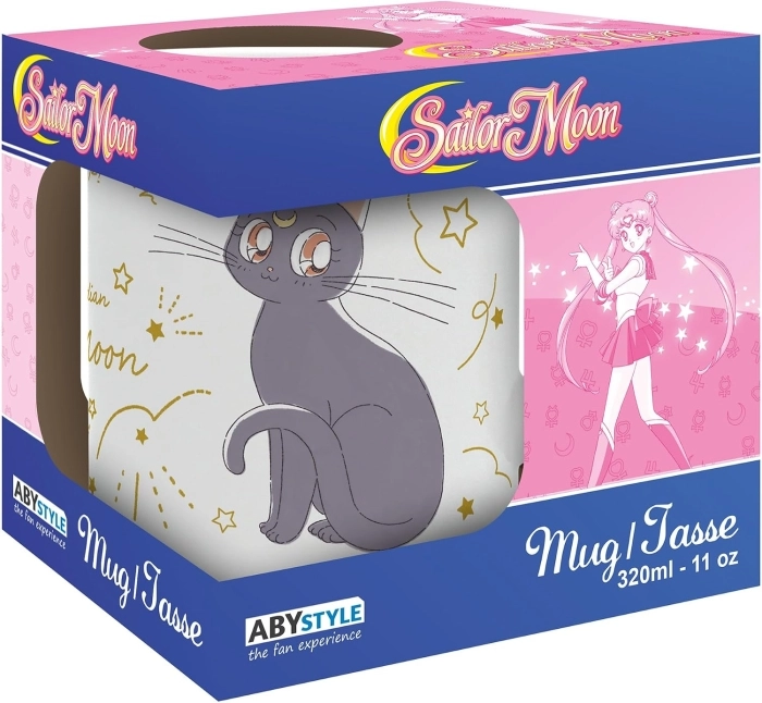 sailor moon - luna & artemis gatti - tazza 320ml
