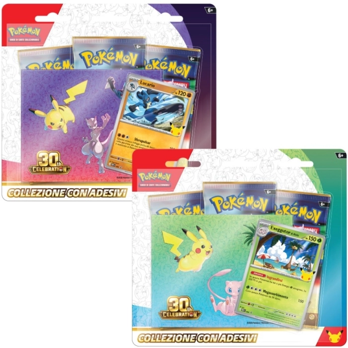 pokemon - 30th anniversary - collezione con adesivi - un modello assortito (ita)