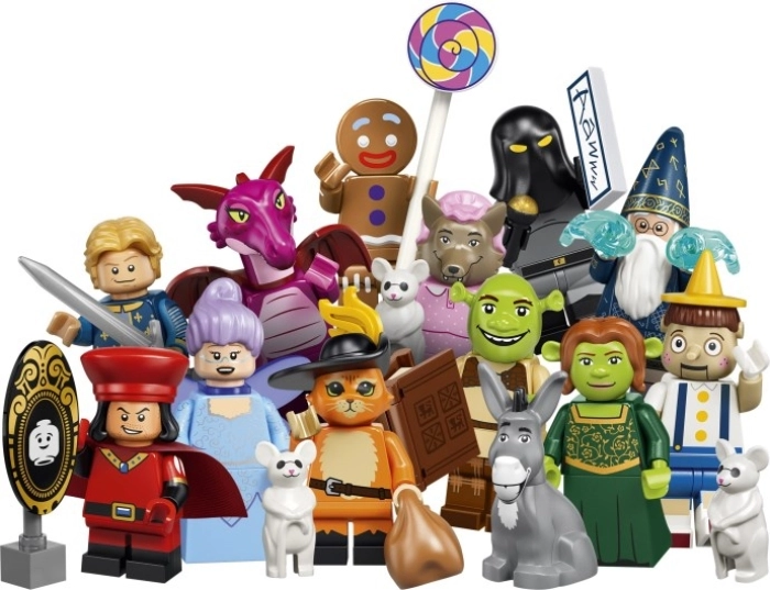 71053 - lego minifigure shrek - serie completa 12 personaggi