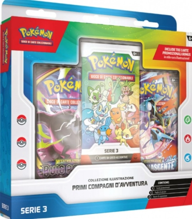 pokemon - collezione illustrazione - primi compagni d'avventura serie 3