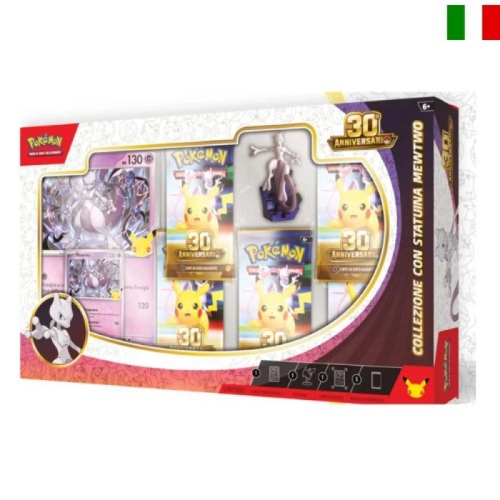 pokemon - 30th anniversary - collezione con statuina - mewtwo (ita)