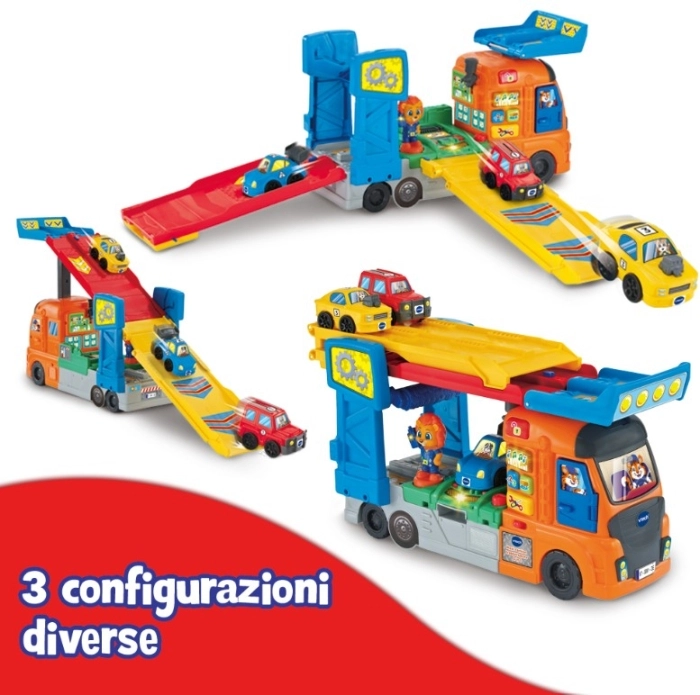 vroom vroom go - maxi camion trasportatore 3 in 1