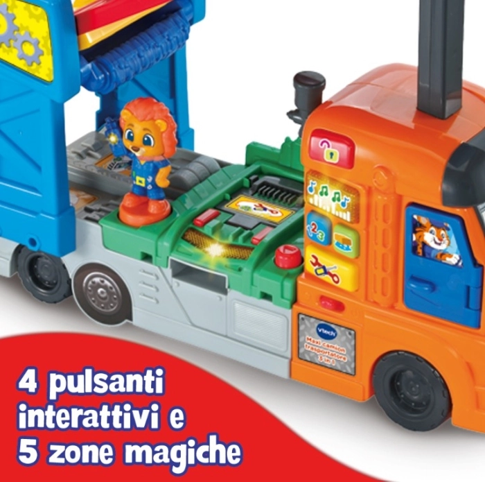 vroom vroom go - maxi camion trasportatore 3 in 1