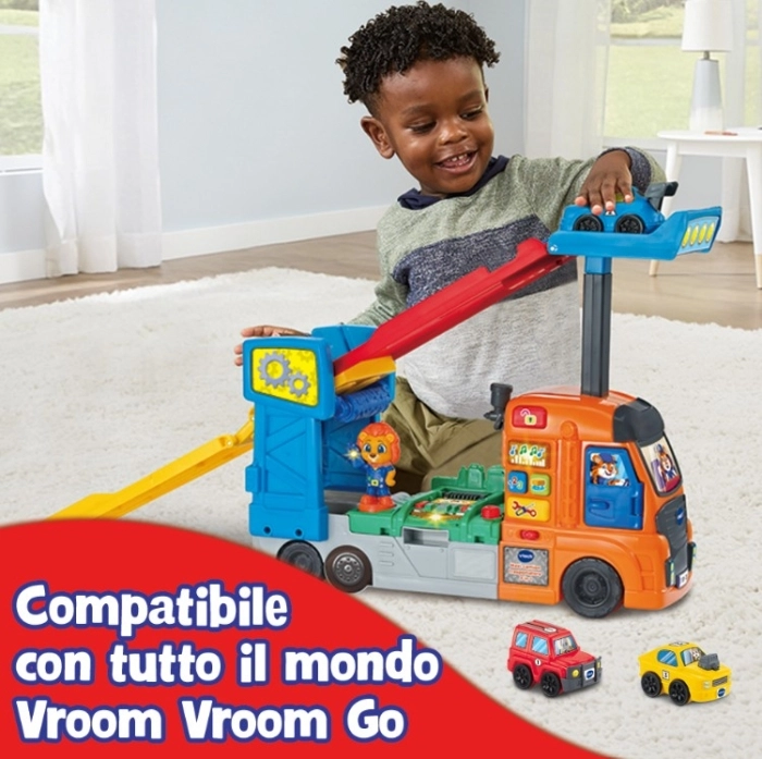 vroom vroom go - maxi camion trasportatore 3 in 1