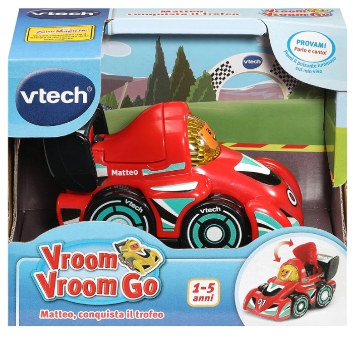 vroom vroom go - veicoli da corsa - 1pz assortito
