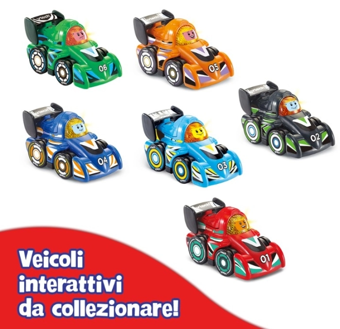 vroom vroom go - veicoli da corsa - 1pz assortito