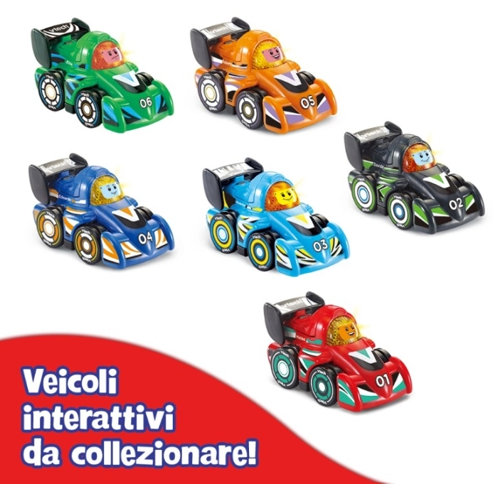 vroom vroom go - veicoli da corsa - 1pz assortito