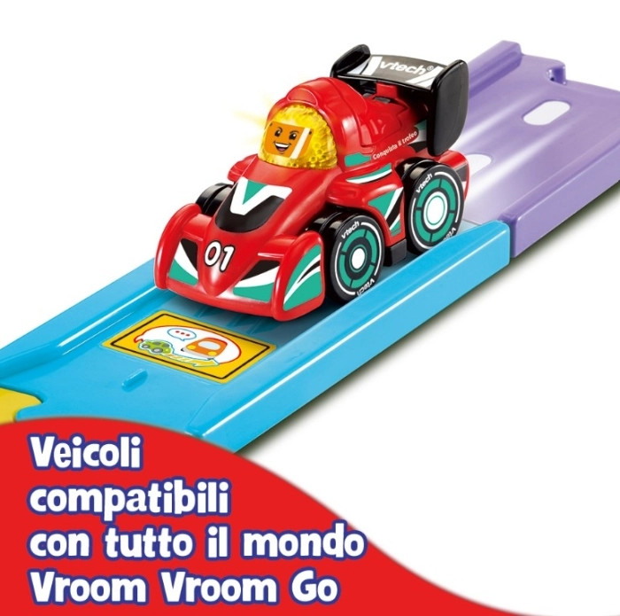 vroom vroom go - veicoli da corsa - 1pz assortito