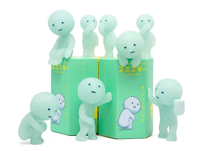 smiski toilet series glow - blind box 1pz