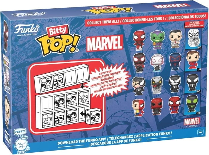 marvel: spider-man venom 4 pack 3cm  - funko pop bitty