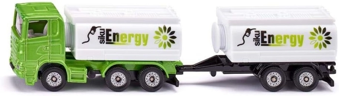 camion con cisterna e rimorchio