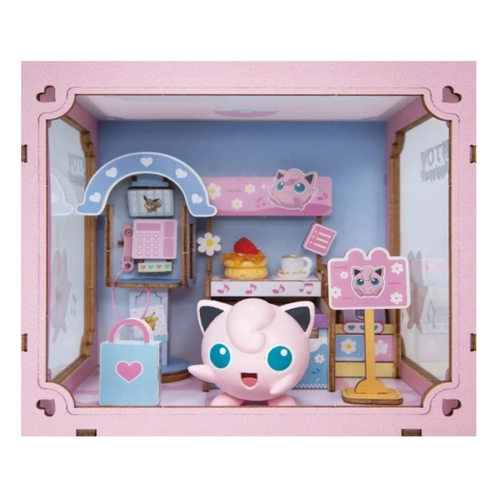 pokemon - sweet shop jigglypuff - miniatura in legno da costruire